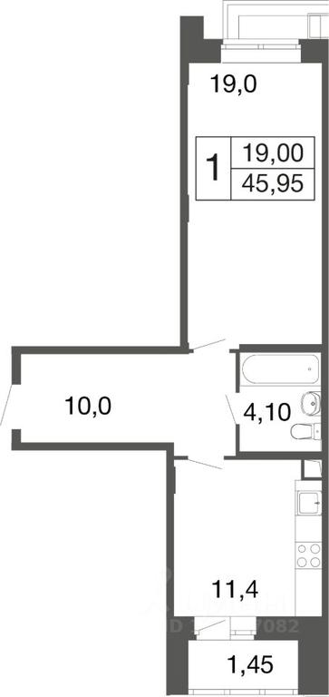 Apartment Sale, 45.95 sq. m. at Vremena goda, Proletarskaya ulitsa, Aprelevka, Naro-Fominskiy City District, Moscow Region, Russia #1