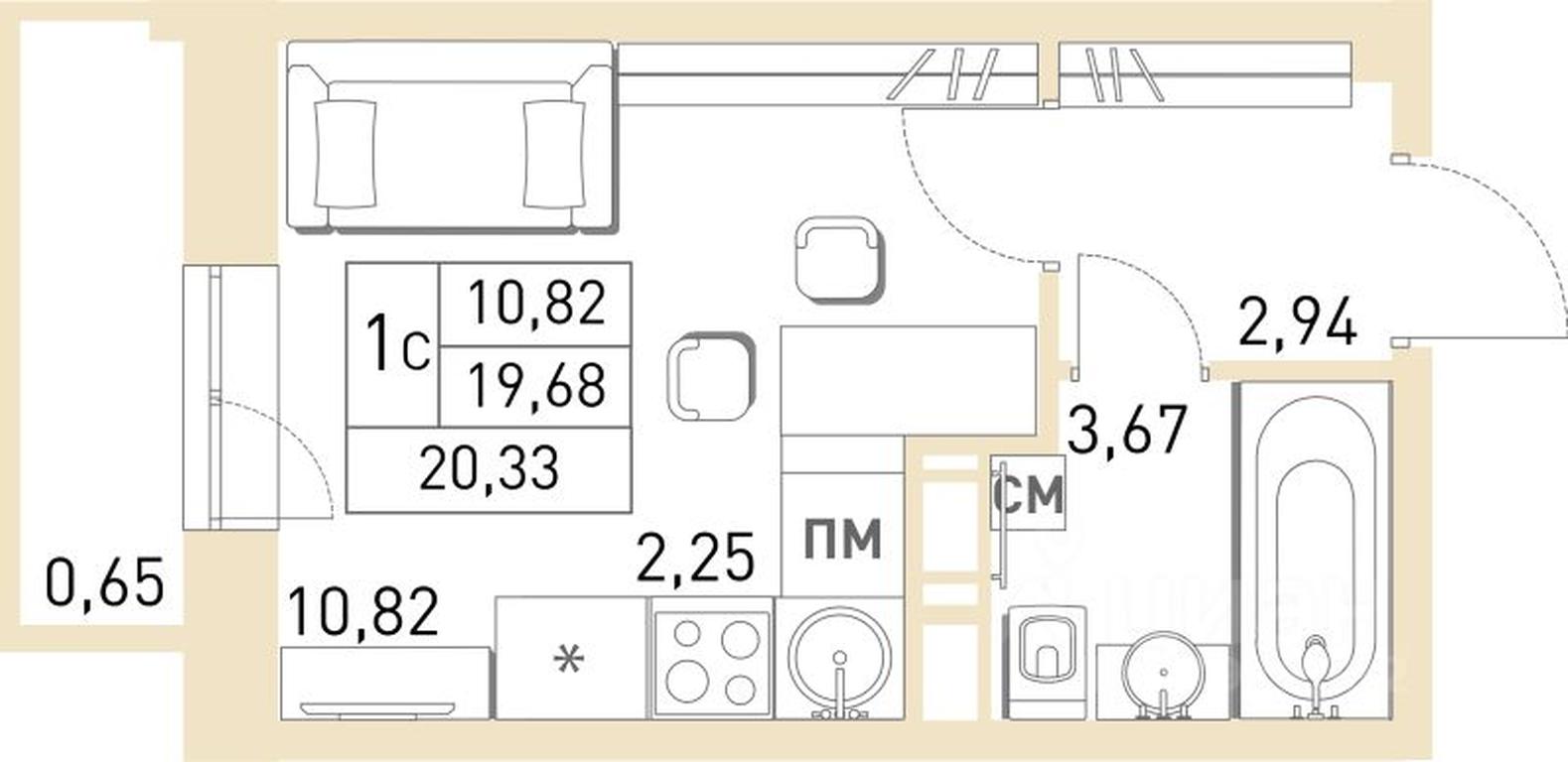 Apartment Sale, 20.2 sq. m. at Stolichny, ulitsa Kalinina, Savvino Microdistrict, Balashikha, Moscow Region, Russia #1 Apartment Sale, 20.2 sq. m. at Stolichny, ulitsa Kalinina, Savvino Microdistrict, Balashikha, Moscow Region, Russia #1
