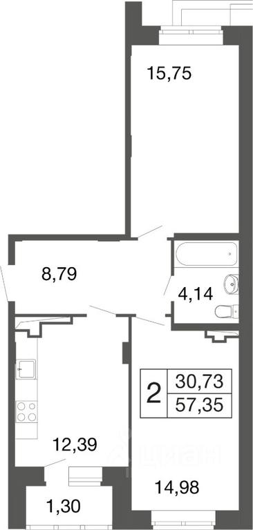 1-BD Apartment Sale, 57.35 sq. m. at Vremena goda, Proletarskaya ulitsa, Aprelevka, Naro-Fominskiy City District, Moscow Region, Russia #1 1-BD Apartment Sale, 57.35 sq. m. at Vremena goda, Proletarskaya ulitsa, Aprelevka, Naro-Fominskiy City District, Moscow Region, Russia #1