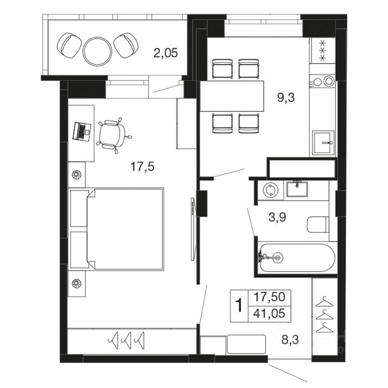 Apartment Sale, 41.05 sq. m. at Vremena goda, Proletarskaya ulitsa, Aprelevka, Naro-Fominskiy City District, Moscow Region, Russia #1 Apartment Sale, 41.05 sq. m. at Vremena goda, Proletarskaya ulitsa, Aprelevka, Naro-Fominskiy City District, Moscow Region, Russia #1