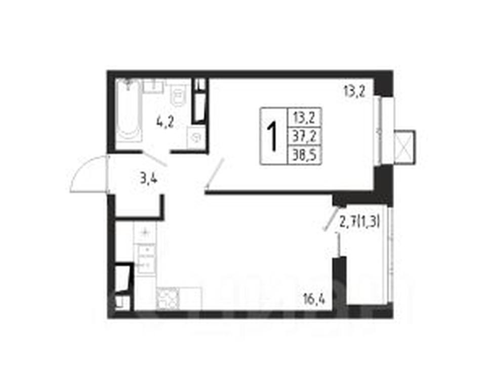 Apartment Sale, 38.5 sq. m. at Bereg, Beregovaya Street, Khimki, Moscow Region, Russia #1 Apartment Sale, 38.5 sq. m. at Bereg, Beregovaya Street, Khimki, Moscow Region, Russia #1
