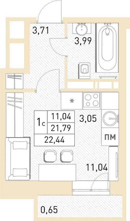 Apartment Sale, 21.8平方米 at Stolichny, ulitsa Kalinina, Savvino Microdistrict, Balashikha, Moscow Region, Russia #1 Apartment Sale, 21.8平方米 at Stolichny, ulitsa Kalinina, Savvino Microdistrict, Balashikha, Moscow Region, Russia #1