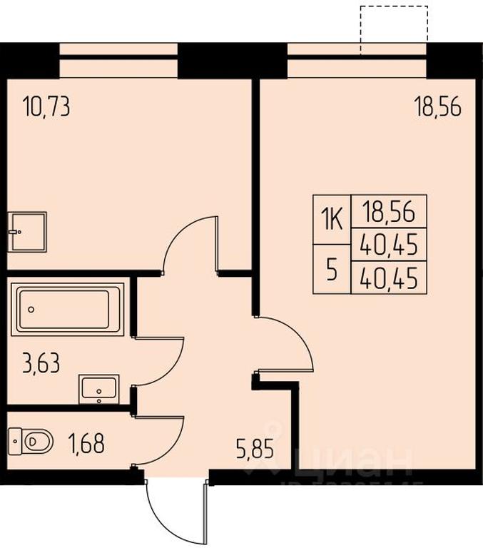 Apartment Sale, 40.45 sq. m. at Dom na Studencheskom, Studencheskiy proyezd, Ivanteyevka, Pshkinskiy Urban District, Moscow Region, Russia #1 Apartment Sale, 40.45 sq. m. at Dom na Studencheskom, Studencheskiy proyezd, Ivanteyevka, Pshkinskiy Urban District, Moscow Region, Russia #1