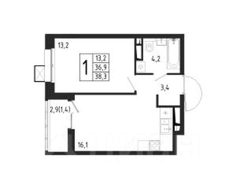 Apartment Sale, 38.3 sq. m. at Bereg, Beregovaya Street, Khimki, Moscow Region, Russia #1 Apartment Sale, 38.3 sq. m. at Bereg, Beregovaya Street, Khimki, Moscow Region, Russia #1