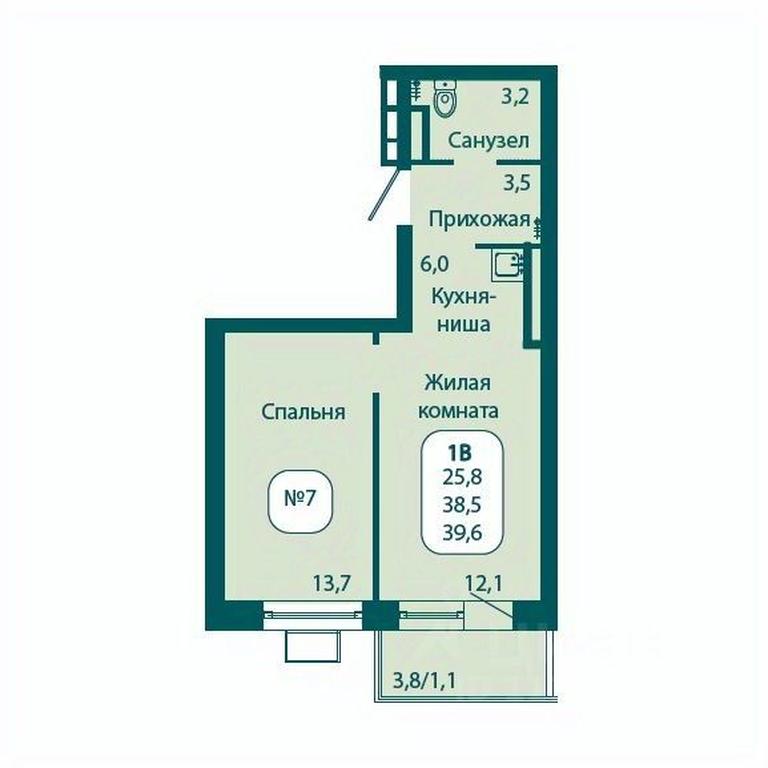 Apartment Sale, 39.6 sq. m. at Andreevka LIFE, Georgievskoe Highway, Moscow Region, Russia #1 Apartment Sale, 39.6 sq. m. at Andreevka LIFE, Georgievskoe Highway, Moscow Region, Russia #1