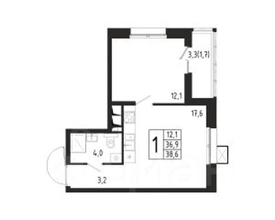Apartment Sale, 38.6 sq. m. at Bereg, Beregovaya Street, Khimki, Moscow Region, Russia #1 Apartment Sale, 38.6 sq. m. at Bereg, Beregovaya Street, Khimki, Moscow Region, Russia #1