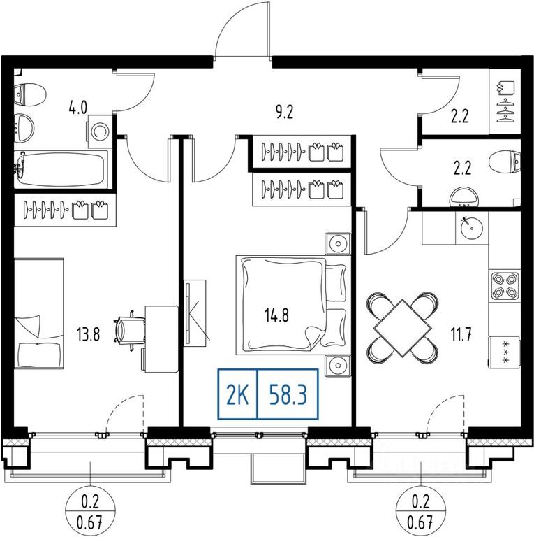 1-BD Apartment Sale, 58.3 sq. m. at Skolkovo ONE, Zarechnaya ulitsa, rabochiy posyolok Zarechye, Odintsovskiy Urban District, Moscow Region, Russia #1 1-BD Apartment Sale, 58.3 sq. m. at Skolkovo ONE, Zarechnaya ulitsa, rabochiy posyolok Zarechye, Odintsovskiy Urban District, Moscow Region, Russia #1