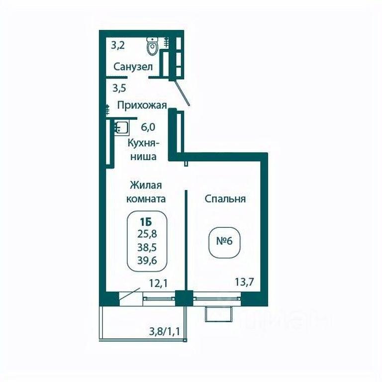 Apartment Sale, 39.6 sq. m. at Andreevka LIFE, Georgievskoe Highway, Moscow Region, Russia #1 Apartment Sale, 39.6 sq. m. at Andreevka LIFE, Georgievskoe Highway, Moscow Region, Russia #1