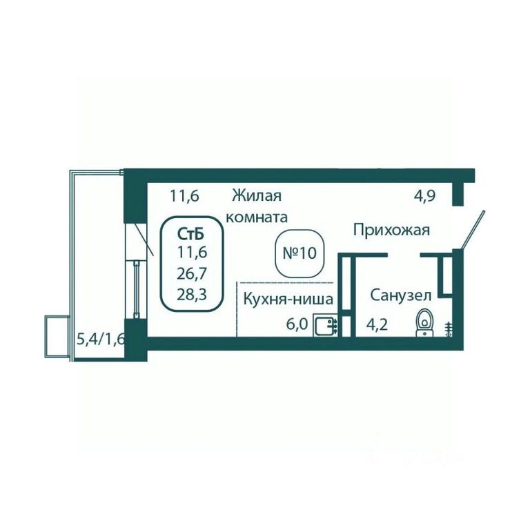 Apartment Sale, 28.3 sq. m. at Andreevka LIFE, Georgievskoe Highway, Moscow Region, Russia #1