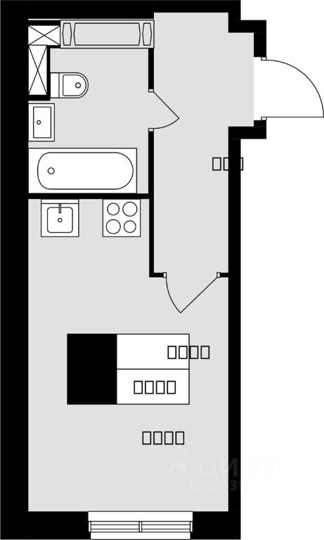 Apartment Sale, 24平方米 at Shkolny, Shkolnaya Street, mikrorayon Klimovsk, Podolsk, Moscow Region, Russia #1