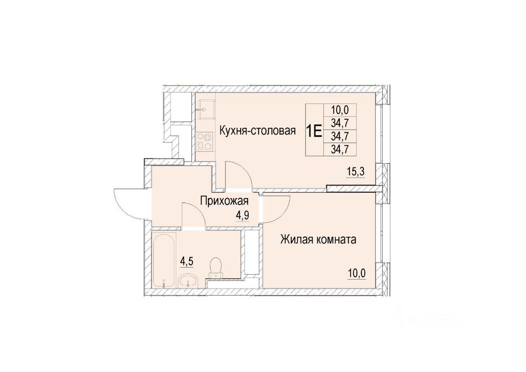 Apartment Sale, 34.7 sq. m. at Otradny, Pervomayskaya ulitsa, Mytischi, Moscow Region, Russia #1 Apartment Sale, 34.7 sq. m. at Otradny, Pervomayskaya ulitsa, Mytischi, Moscow Region, Russia #1