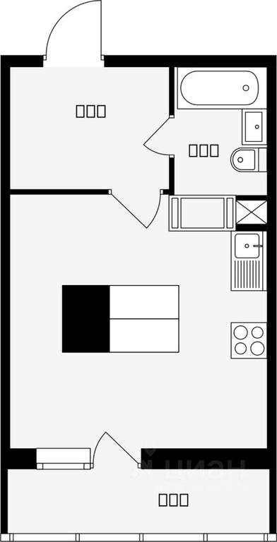 Apartment Sale, 27.4 sq. m. at Sadovaya 14, Sadovaya Street, 14, Krasnaya Gorka Microdistrict, Podolsk, Moscow Region, Russia #1