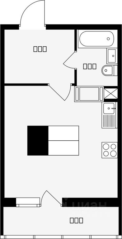 Apartment Sale, 27.4 sq. m. at Sadovaya 14, Sadovaya Street, 14, Krasnaya Gorka Microdistrict, Podolsk, Moscow Region, Russia #1