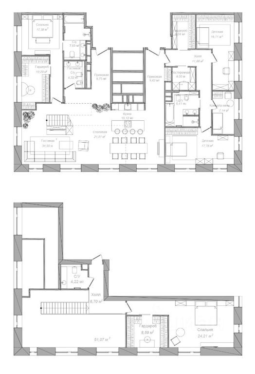 5-BD Apartment Sale, 229.8 sq. m. at Dolgorukovskaya 25, Dolgorukovskaya Street, 25к2, Moscow, Russia #1