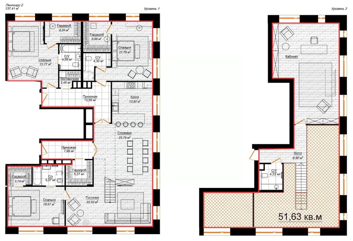 5-BD Apartment Sale, 237.4平方米 at Dolgorukovskaya 25, Dolgorukovskaya Street, 25к2, Moscow, Russia #1