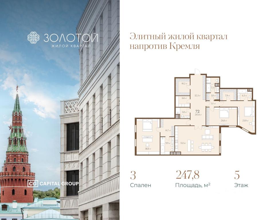2-BD Apartment Sale, 247.8平方米 at Zolotoy, zhiloy kvartal 1, Sofiyskaya Embankment, 10, Moscow, Russia #2 2-BD Apartment Sale, 247.8平方米 at Zolotoy, zhiloy kvartal 1, Sofiyskaya Embankment, 10, Moscow, Russia #2
