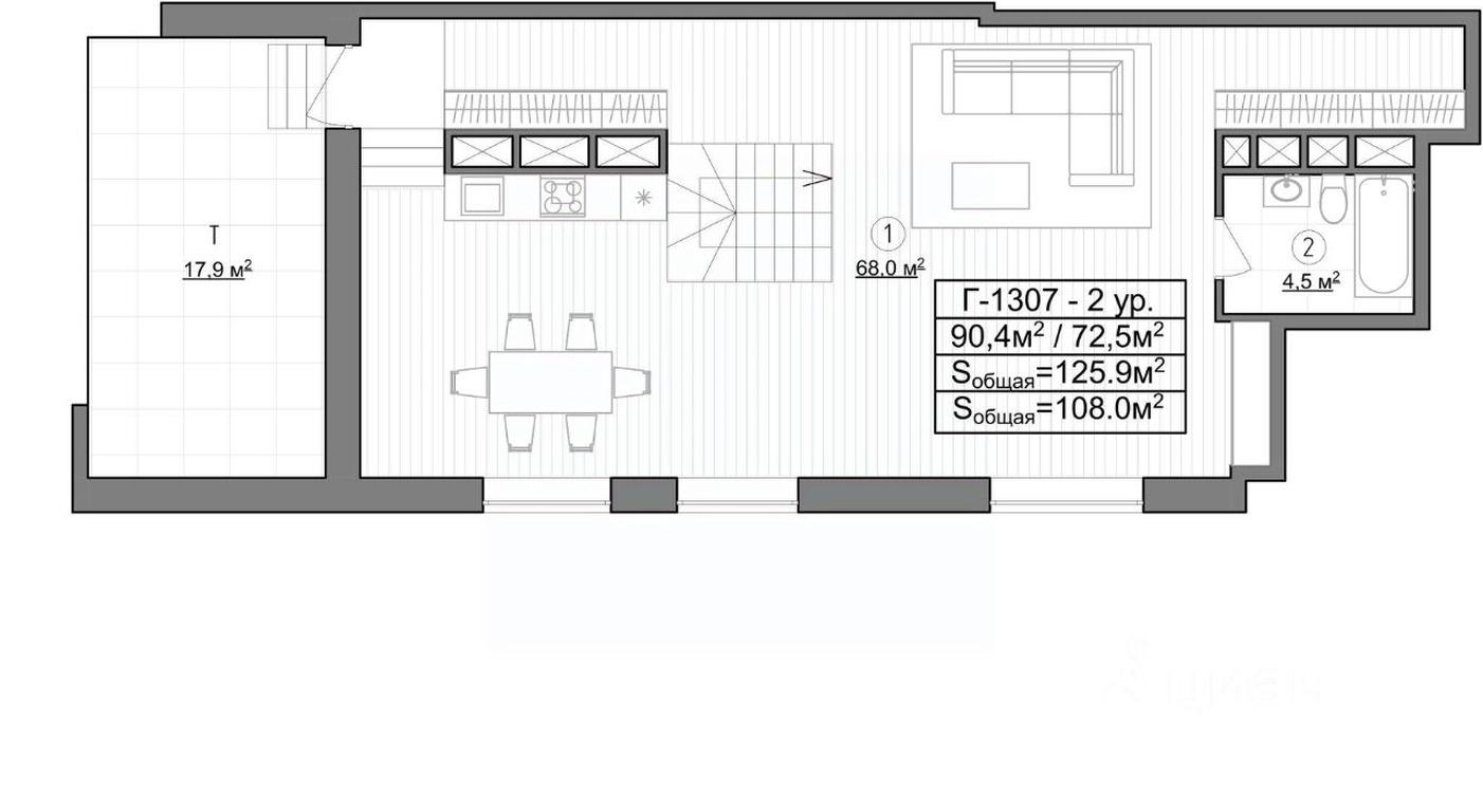 2-BD Apartment Sale, 125.9平方米 at Kompleks apartamentov LES (Les), Novoyasenevskiy Avenue, 3В, Moscow, Russia #2