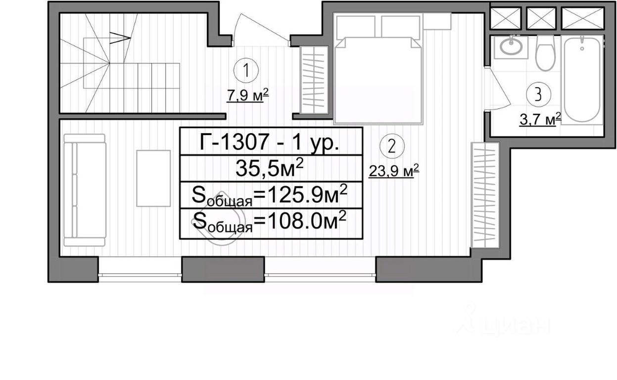 2-BD Apartment Sale, 125.9平方米 at Kompleks apartamentov LES (Les), Novoyasenevskiy Avenue, 3В, Moscow, Russia #1