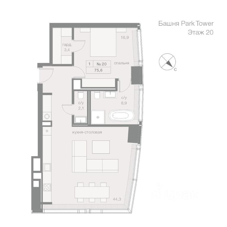 Apartment Sale, 75.6 sq. m. at Capital Towers (Kapital Tauers), Krasnopresnenskaya Embankment, 14соор1, Moscow, Russia #1 Apartment Sale, 75.6 sq. m. at Capital Towers (Kapital Tauers), Krasnopresnenskaya Embankment, 14соор1, Moscow, Russia #1