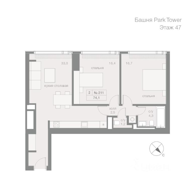 1-BD Apartment Sale, 74.1 sq. m. at Capital Towers (Kapital Tauers), Krasnopresnenskaya Embankment, 14соор1, Moscow, Russia #1 1-BD Apartment Sale, 74.1 sq. m. at Capital Towers (Kapital Tauers), Krasnopresnenskaya Embankment, 14соор1, Moscow, Russia #1