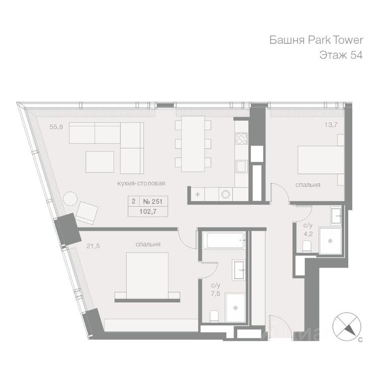 Продажа 1-комн. квартиры, 102,7 м² в ЖК «Capital Towers (Капитал Тауэрс)», Краснопресненская набережная, 14соор1, Москва, Россия #2 Продажа 1-комн. квартиры, 102,7 м² в ЖК «Capital Towers (Капитал Тауэрс)», Краснопресненская набережная, 14соор1, Москва, Россия #2