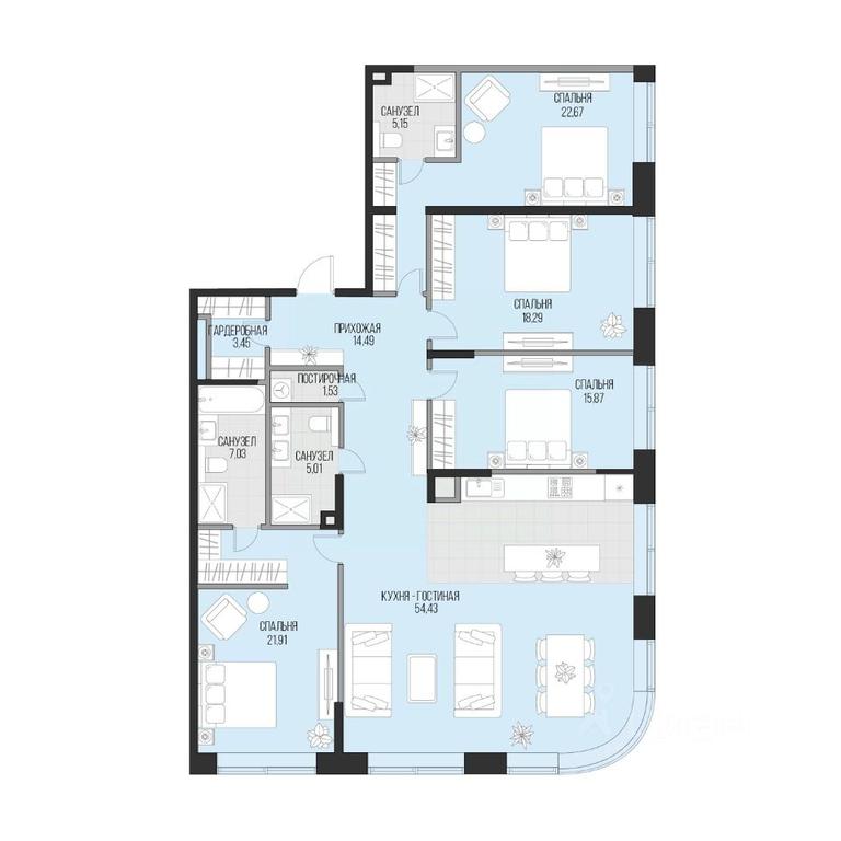 3-BD Apartment Sale, 169.83 sq. m. at Dom po ul. Sadovnicheskaya, Sadovnicheskaya Street, Moscow, Russia #1 3-BD Apartment Sale, 169.83 sq. m. at Dom po ul. Sadovnicheskaya, Sadovnicheskaya Street, Moscow, Russia #1