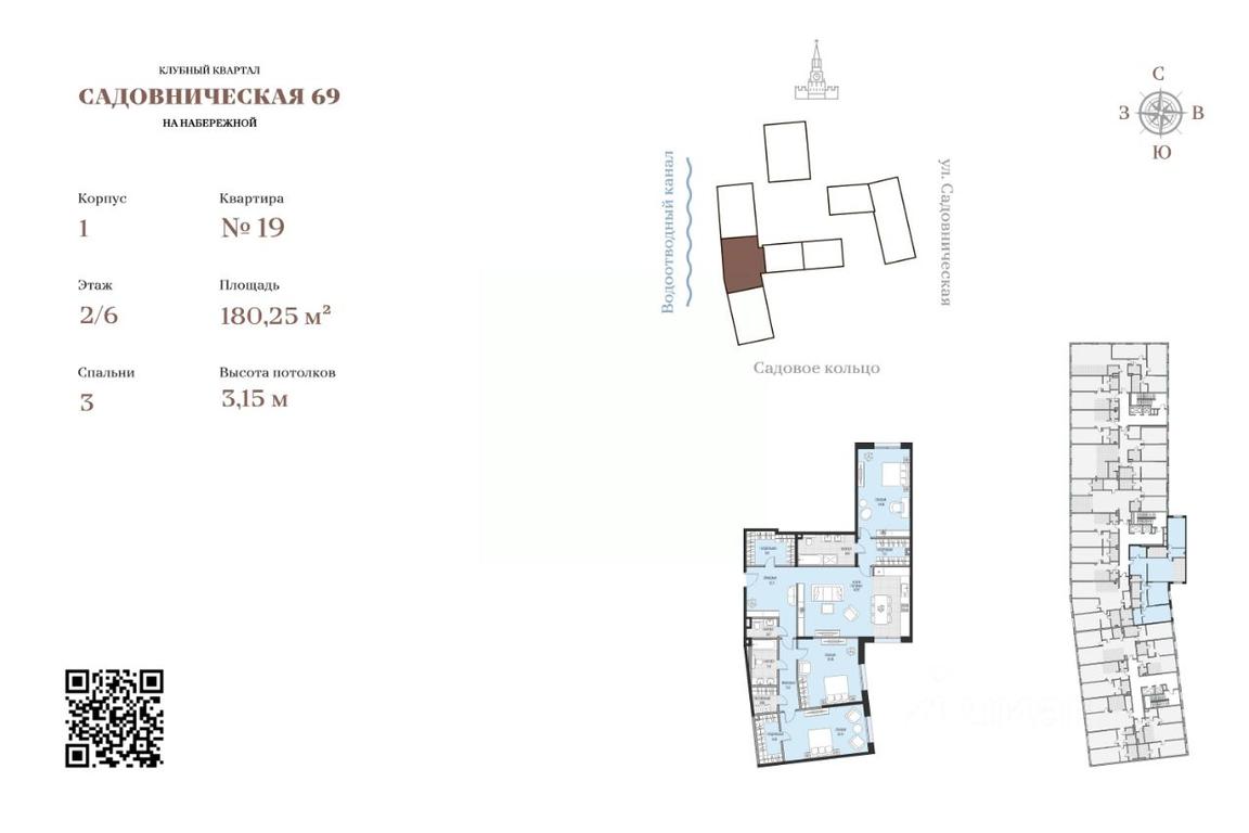2-BD Apartment Sale, 180.25 sq. m. at Dom po ul. Sadovnicheskaya, Sadovnicheskaya Street, Moscow, Russia #1 2-BD Apartment Sale, 180.25 sq. m. at Dom po ul. Sadovnicheskaya, Sadovnicheskaya Street, Moscow, Russia #1