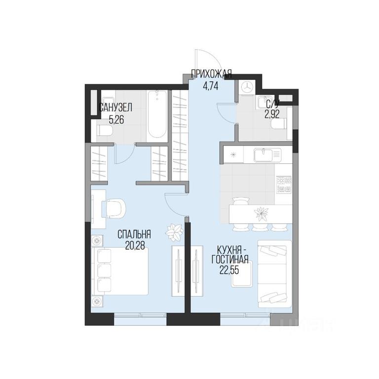 Apartment Sale, 55.75 sq. m. at Dom po ul. Sadovnicheskaya, Sadovnicheskaya Street, Moscow, Russia #1