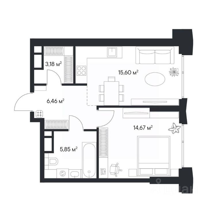 Apartment Sale, 44.88 sq. m. at 1-y Nagatinskiy, Nagatinskaya Street, Moscow, Russia #2 Apartment Sale, 44.88 sq. m. at 1-y Nagatinskiy, Nagatinskaya Street, Moscow, Russia #2