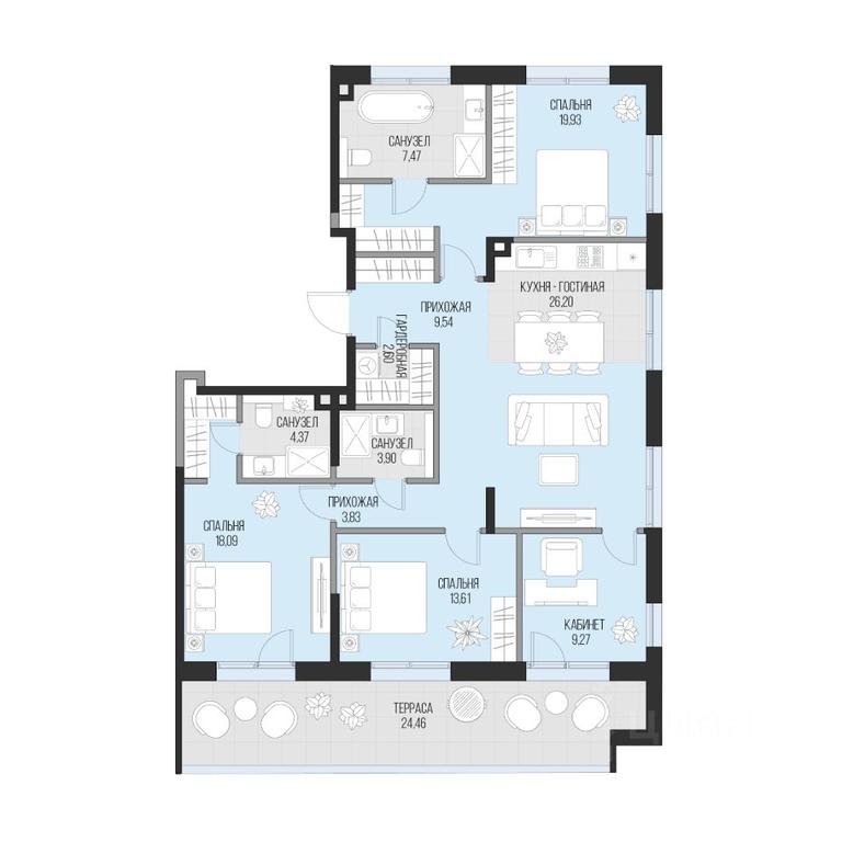 2-BD Apartment Sale, 126.15 sq. m. at Dom po ul. Sadovnicheskaya, Sadovnicheskaya Street, Moscow, Russia #1 2-BD Apartment Sale, 126.15 sq. m. at Dom po ul. Sadovnicheskaya, Sadovnicheskaya Street, Moscow, Russia #1