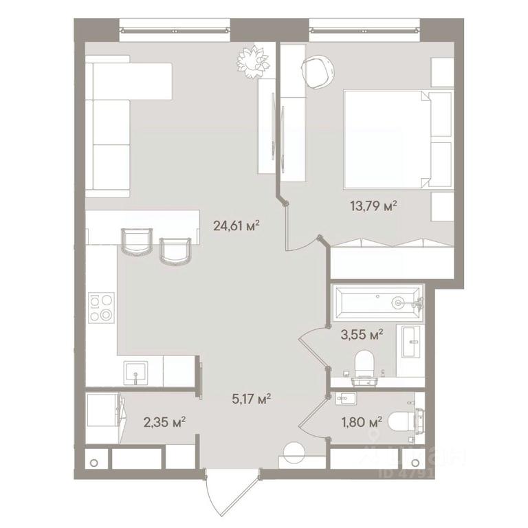 Apartment Sale, 51.3平方米 at D ORO MILLE (Doro Mille), 1st Mozhayskiy Blind Alley, 8Ас1, Moscow, Russia #1 Apartment Sale, 51.3平方米 at D ORO MILLE (Doro Mille), 1st Mozhayskiy Blind Alley, 8Ас1, Moscow, Russia #1
