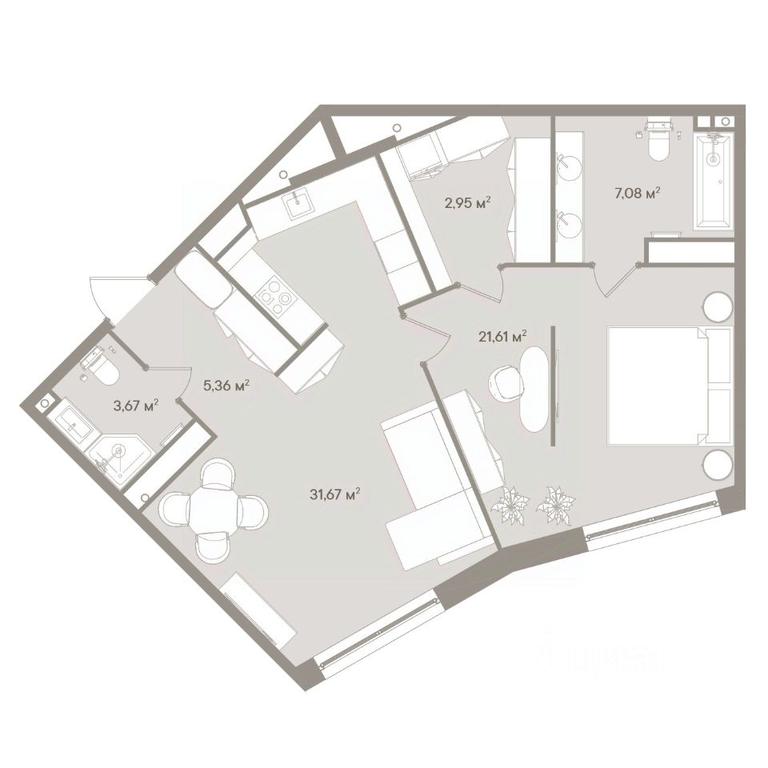2-BD Apartment Sale, 72.3平方米 at D ORO MILLE (Doro Mille), 1st Mozhayskiy Blind Alley, 8Ас1, Moscow, Russia #1