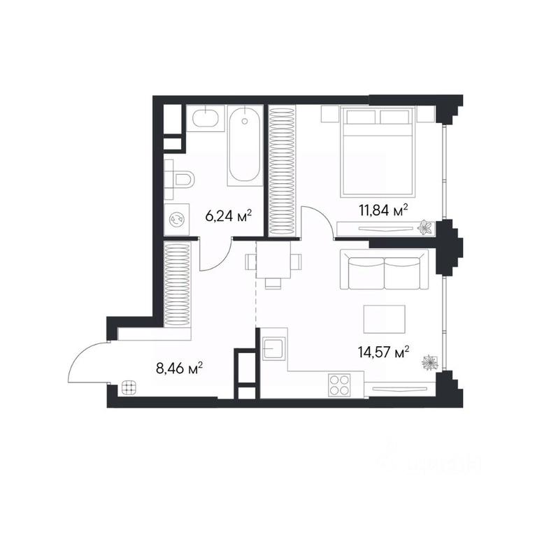 Apartment Sale, 41.68 sq. m. at 1-y Nagatinskiy, Nagatinskaya Street, Moscow, Russia #2 Apartment Sale, 41.68 sq. m. at 1-y Nagatinskiy, Nagatinskaya Street, Moscow, Russia #2