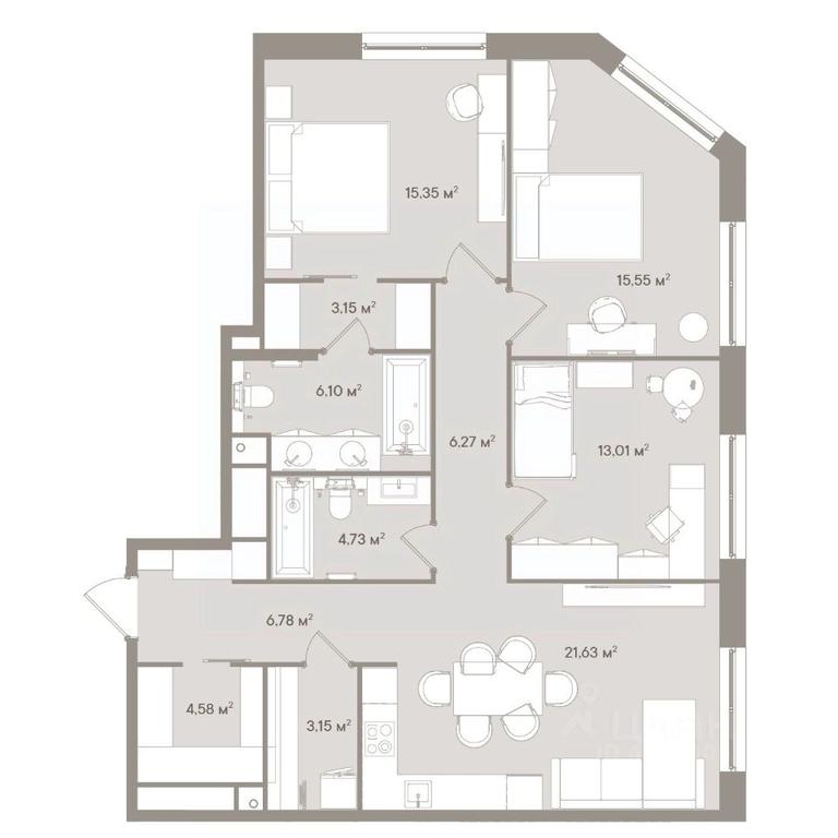2-BD Apartment Sale, 100.3平方米 at D ORO MILLE (Doro Mille), 1st Mozhayskiy Blind Alley, 8Ас1, Moscow, Russia #1 2-BD Apartment Sale, 100.3平方米 at D ORO MILLE (Doro Mille), 1st Mozhayskiy Blind Alley, 8Ас1, Moscow, Russia #1