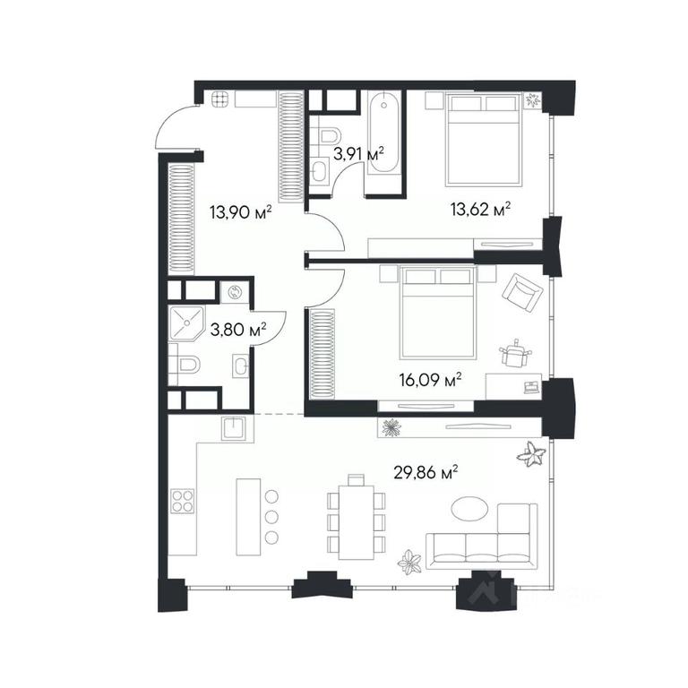 1-BD Apartment Sale, 81.18 sq. m. at 1-y Nagatinskiy, Nagatinskaya Street, Moscow, Russia #2 1-BD Apartment Sale, 81.18 sq. m. at 1-y Nagatinskiy, Nagatinskaya Street, Moscow, Russia #2