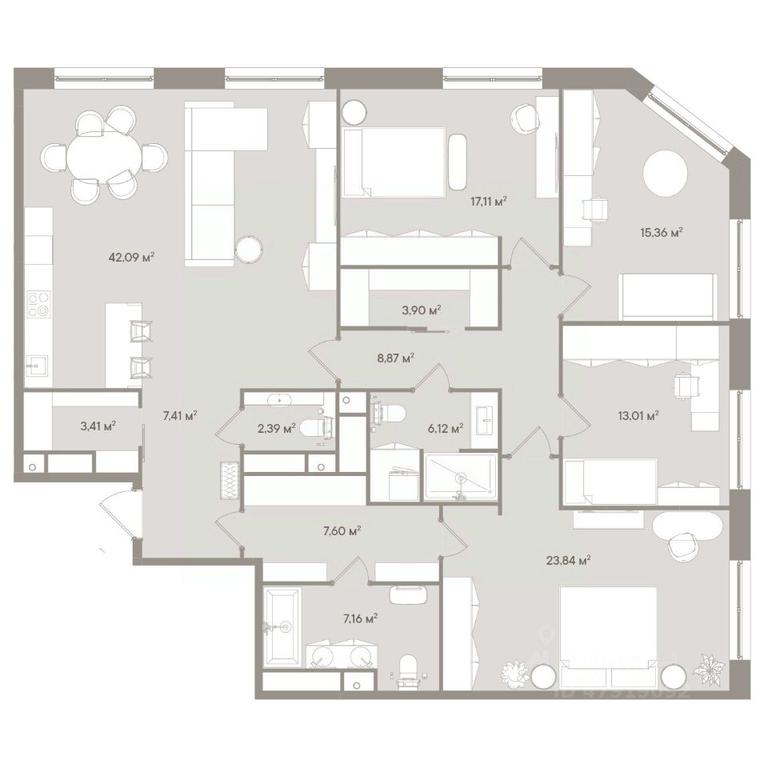 2-BD Apartment Sale, 158.3 sq. m. at D ORO MILLE (Doro Mille), 1st Mozhayskiy Blind Alley, 8Ас1, Moscow, Russia #1