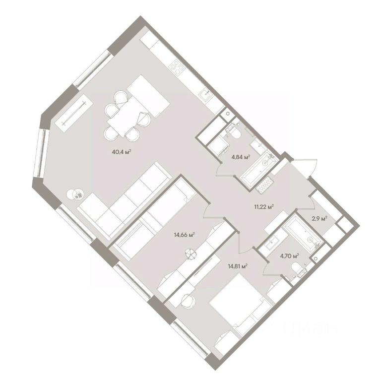 2-BD Apartment Sale, 93.5 sq. m. at D ORO MILLE (Doro Mille), 1st Mozhayskiy Blind Alley, 8Ас1, Moscow, Russia #1