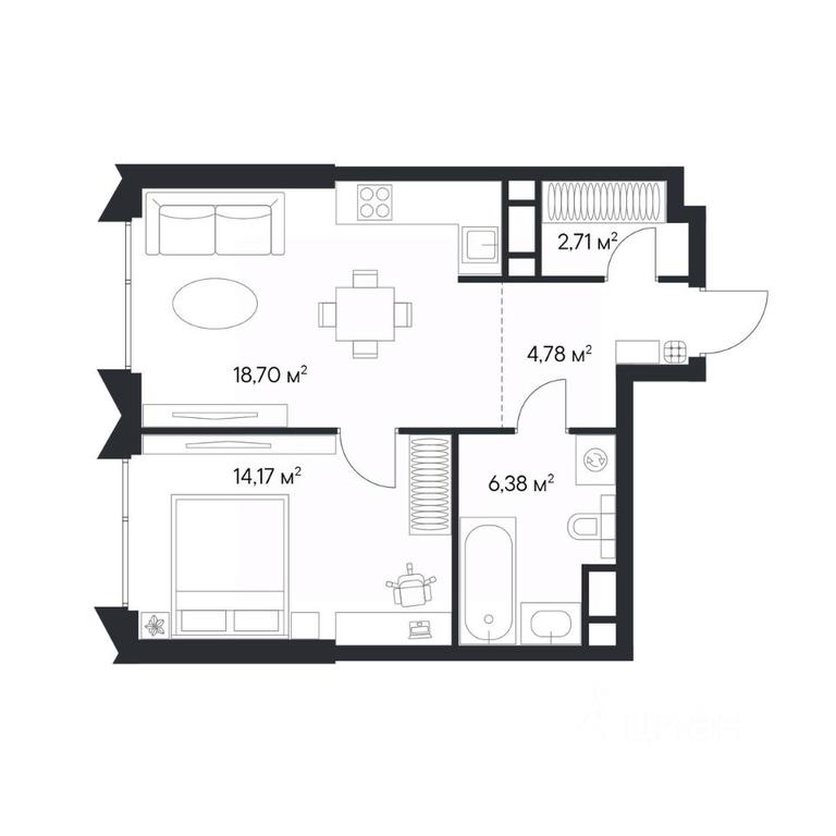 Apartment Sale, 46.74 sq. m. at 1-y Nagatinskiy, Nagatinskaya Street, Moscow, Russia #2 Apartment Sale, 46.74 sq. m. at 1-y Nagatinskiy, Nagatinskaya Street, Moscow, Russia #2