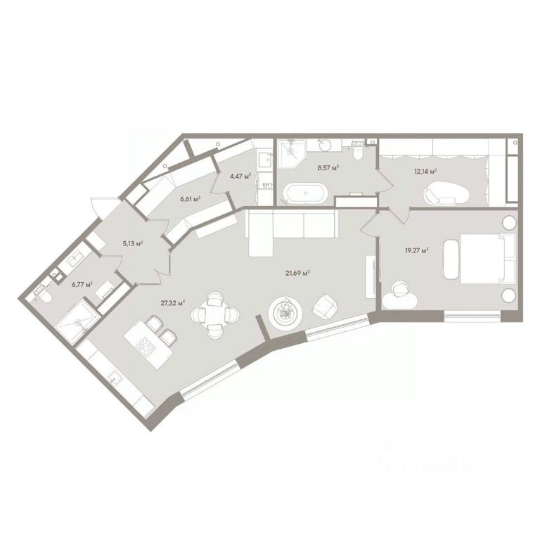 2-BD Apartment Sale, 111.3平方米 at D ORO MILLE (Doro Mille), 1st Mozhayskiy Blind Alley, 8Ас1, Moscow, Russia #1