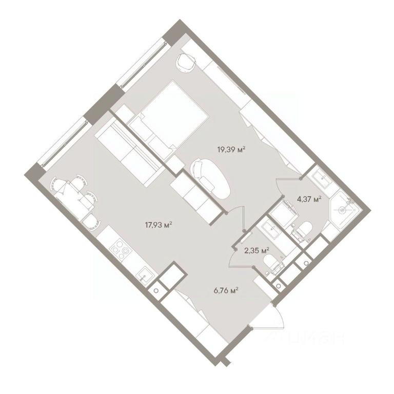 Apartment Sale, 50.8 sq. m. at D ORO MILLE (Doro Mille), 1st Mozhayskiy Blind Alley, 8Ас1, Moscow, Russia #1