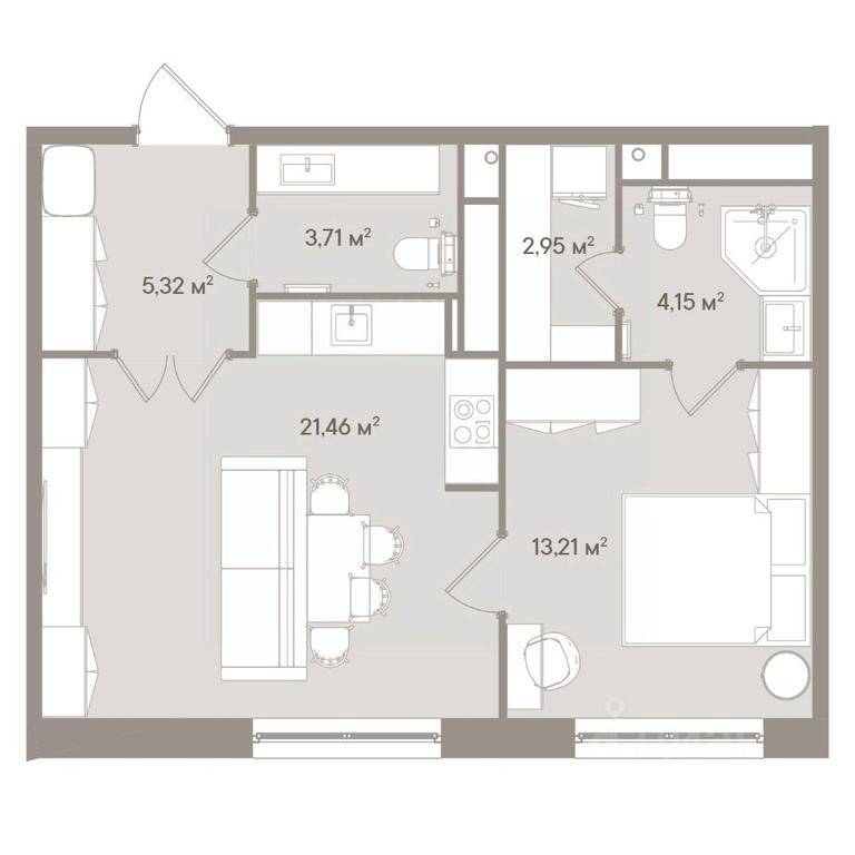 Apartment Sale, 50.8平方米 at D ORO MILLE (Doro Mille), 1st Mozhayskiy Blind Alley, 8Ас1, Moscow, Russia #1