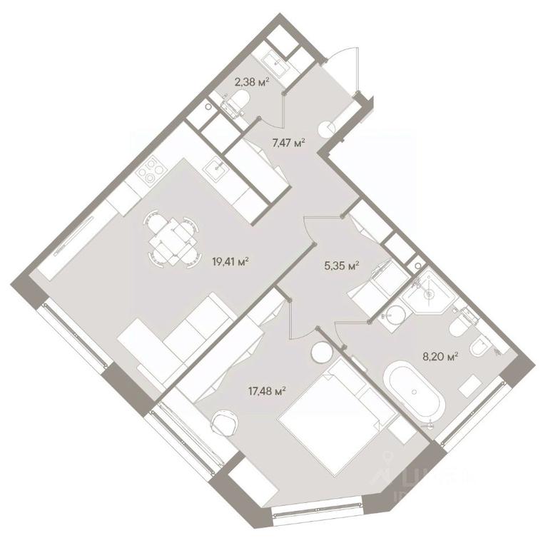 1-BD Apartment Sale, 60.3平方米 at D ORO MILLE (Doro Mille), 1st Mozhayskiy Blind Alley, 8Ас1, Moscow, Russia #1 1-BD Apartment Sale, 60.3平方米 at D ORO MILLE (Doro Mille), 1st Mozhayskiy Blind Alley, 8Ас1, Moscow, Russia #1