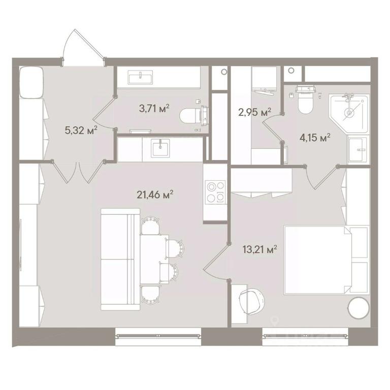 Apartment Sale, 50.8平方米 at D ORO MILLE (Doro Mille), 1st Mozhayskiy Blind Alley, 8Ас1, Moscow, Russia #1