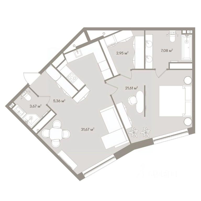 2-BD Apartment Sale, 72.3平方米 at D ORO MILLE (Doro Mille), 1st Mozhayskiy Blind Alley, 8Ас1, Moscow, Russia #1