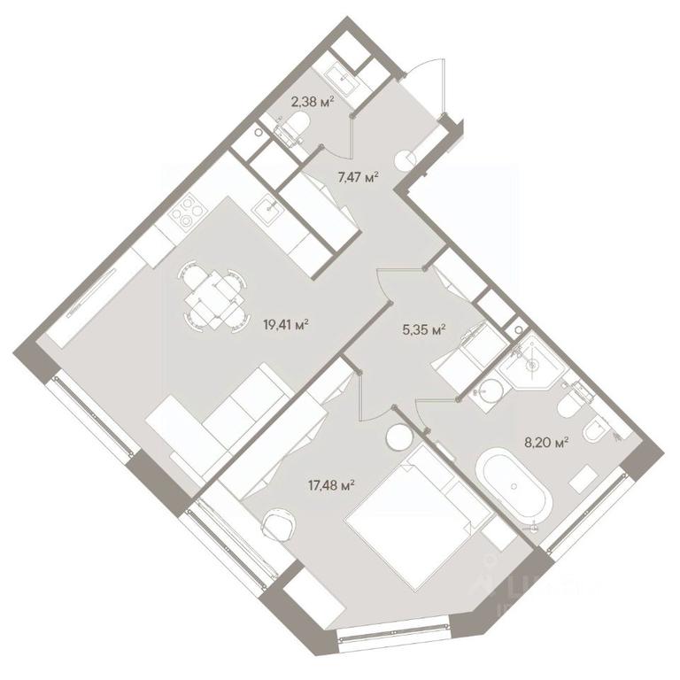 1-BD Apartment Sale, 60.3平方米 at D ORO MILLE (Doro Mille), 1st Mozhayskiy Blind Alley, 8Ас1, Moscow, Russia #1 1-BD Apartment Sale, 60.3平方米 at D ORO MILLE (Doro Mille), 1st Mozhayskiy Blind Alley, 8Ас1, Moscow, Russia #1