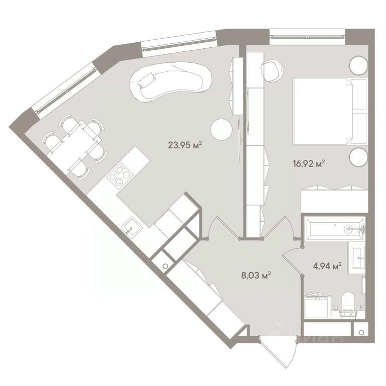 1-BD Apartment Sale, 53.8平方米 at D ORO MILLE (Doro Mille), 1st Mozhayskiy Blind Alley, 8Ас1, Moscow, Russia #1