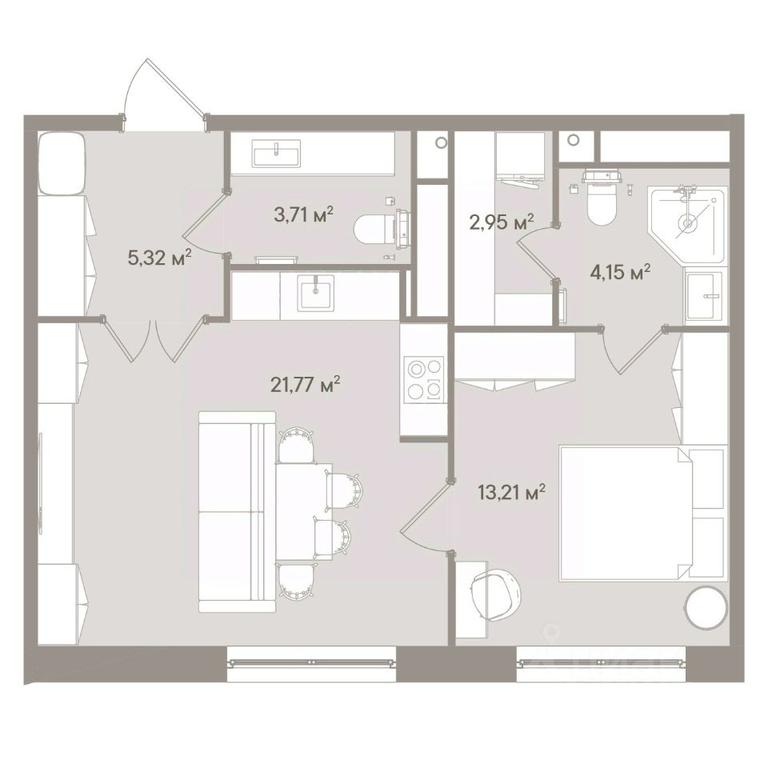 Apartment Sale, 50.5平方米 at D ORO MILLE (Doro Mille), 1st Mozhayskiy Blind Alley, 8Ас1, Moscow, Russia #1