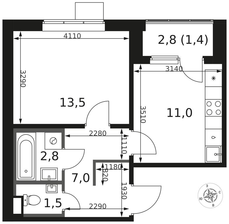 1-BD Apartment Sale, 37.2平方米 at 1 Himkinskij, zhiloy kompleks 1-y Khimkinskiy, kvartal Mezhdunarodny, mikrorayon Klyazma-Starbeyevo, Khimki, Moscow Region, Russia #2 1-BD Apartment Sale, 37.2平方米 at 1 Himkinskij, zhiloy kompleks 1-y Khimkinskiy, kvartal Mezhdunarodny, mikrorayon Klyazma-Starbeyevo, Khimki, Moscow Region, Russia #2