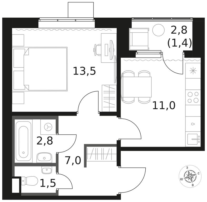 1-BD Apartment Sale, 37.2平方米 at 1 Himkinskij, zhiloy kompleks 1-y Khimkinskiy, kvartal Mezhdunarodny, mikrorayon Klyazma-Starbeyevo, Khimki, Moscow Region, Russia #1 1-BD Apartment Sale, 37.2平方米 at 1 Himkinskij, zhiloy kompleks 1-y Khimkinskiy, kvartal Mezhdunarodny, mikrorayon Klyazma-Starbeyevo, Khimki, Moscow Region, Russia #1