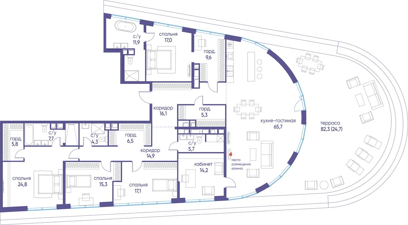 6-BD Apartment Sale, 266.7平方米 at Ostrov, Nizhnye Mnyovniki Street, 37Ас4, Moscow, Russia #1 6-BD Apartment Sale, 266.7平方米 at Ostrov, Nizhnye Mnyovniki Street, 37Ас4, Moscow, Russia #1